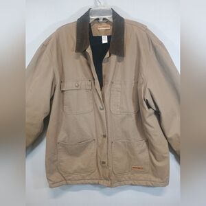 Wolverine Men’s Workwear Jacket Canvas Insulated Brown 2XL